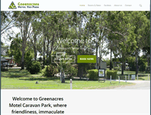 Tablet Screenshot of greenacresvanpark.com.au